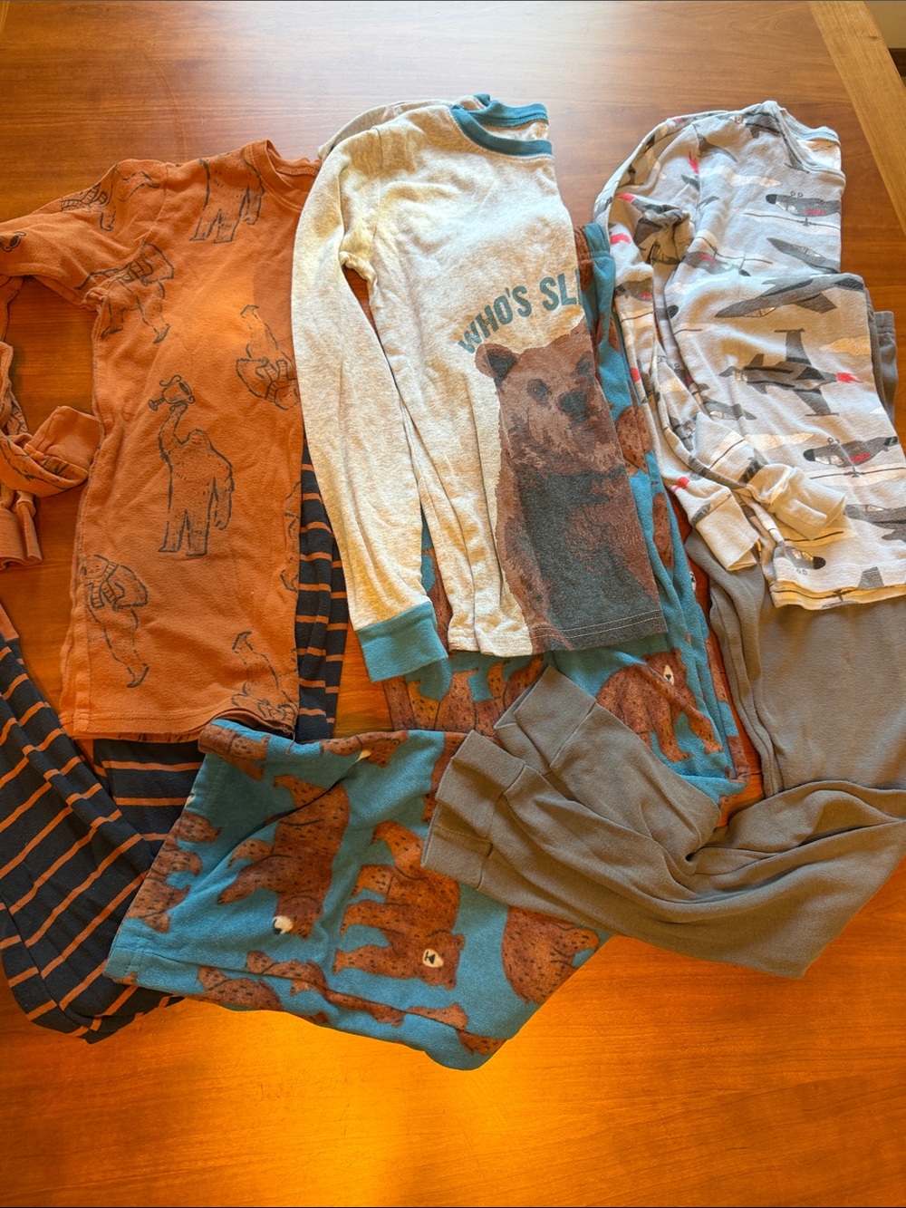3 sets of boys size 14 Carter's pajamas long sleeves & pants